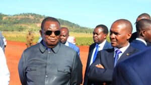 Vice President Chiwenga tracks the progress of roadworks